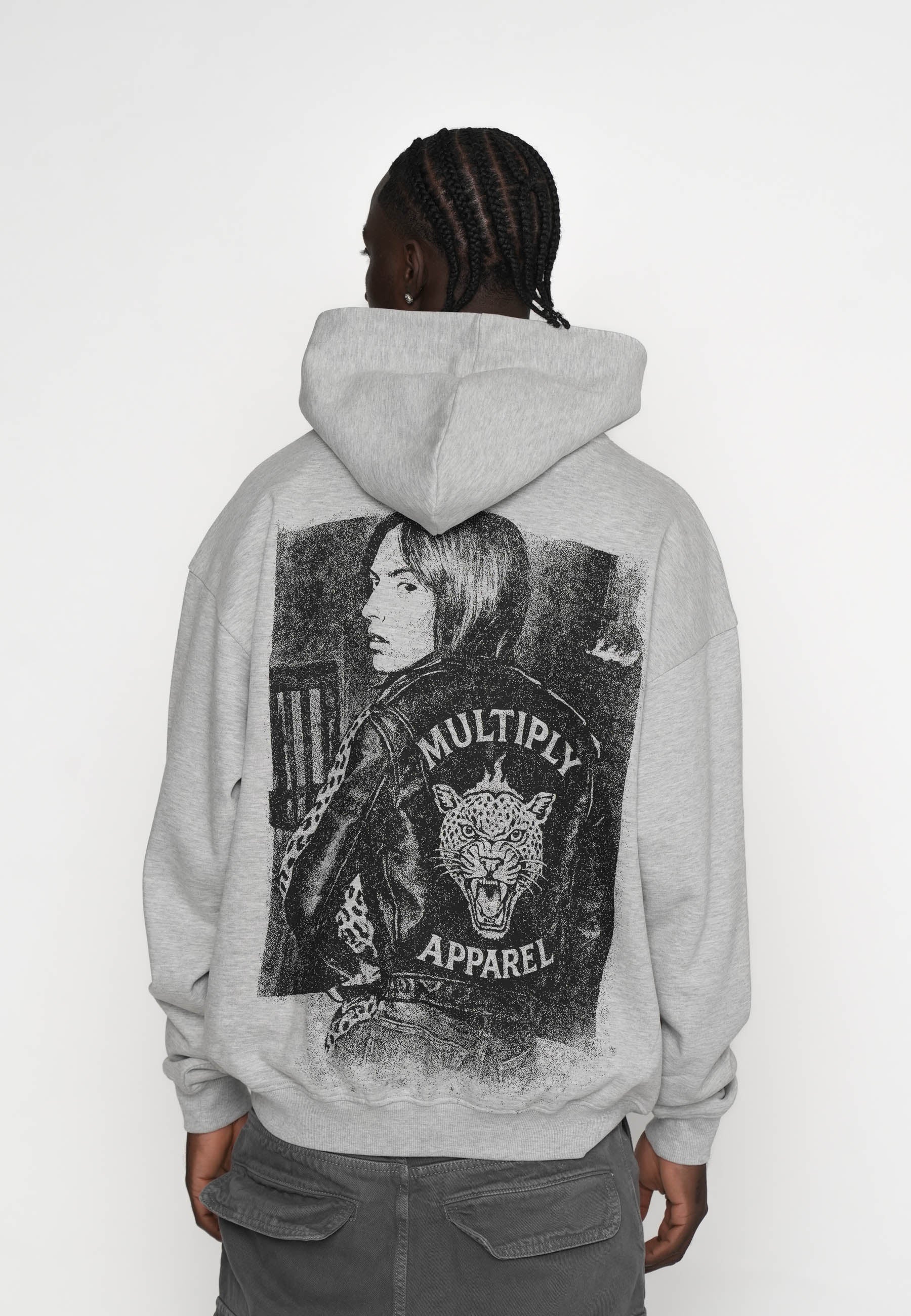 Oversize zip hoodie MULTIPLY Night Shadow