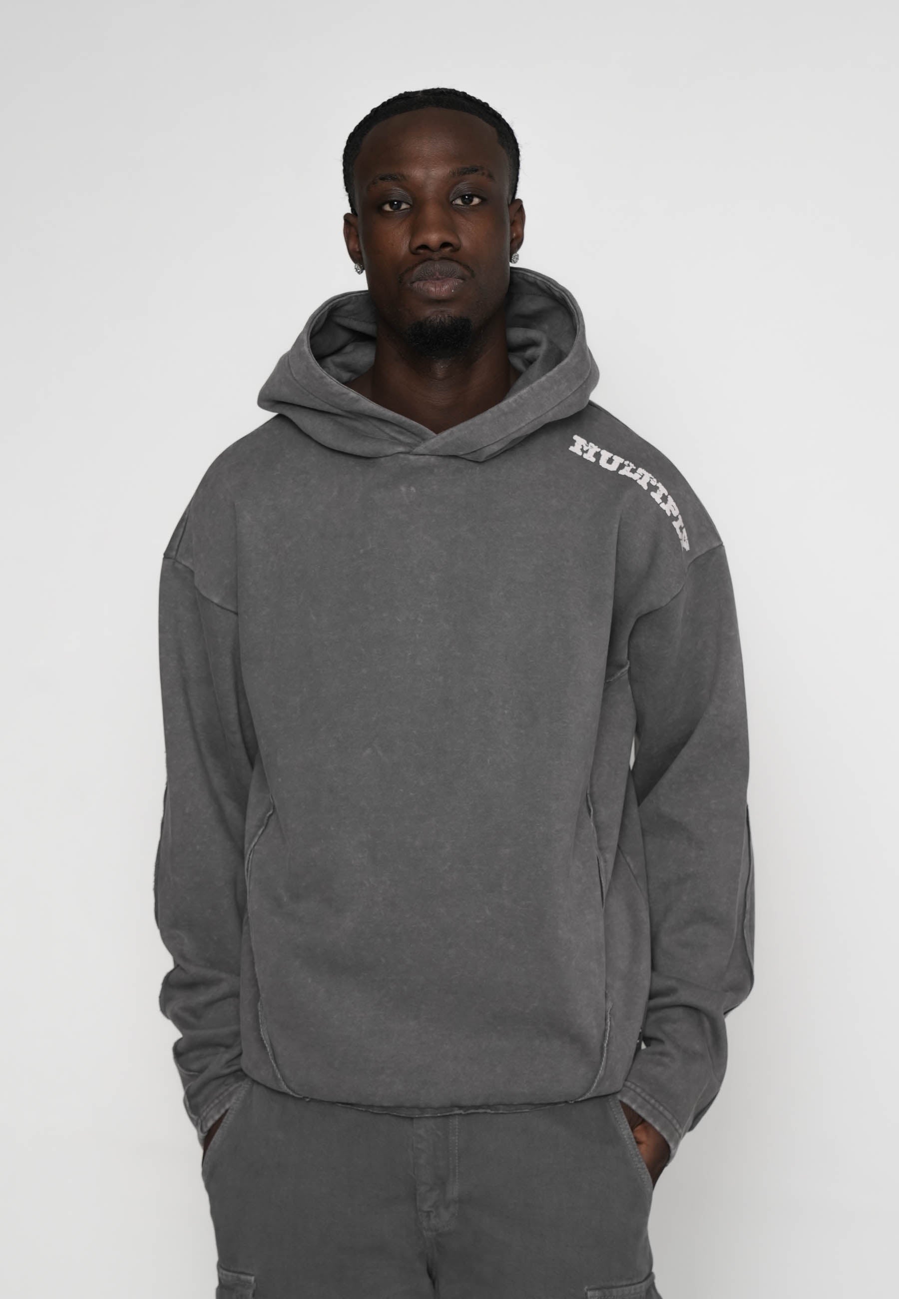 Oversize Hoodie CLANDESTINE Gargoyle Washed