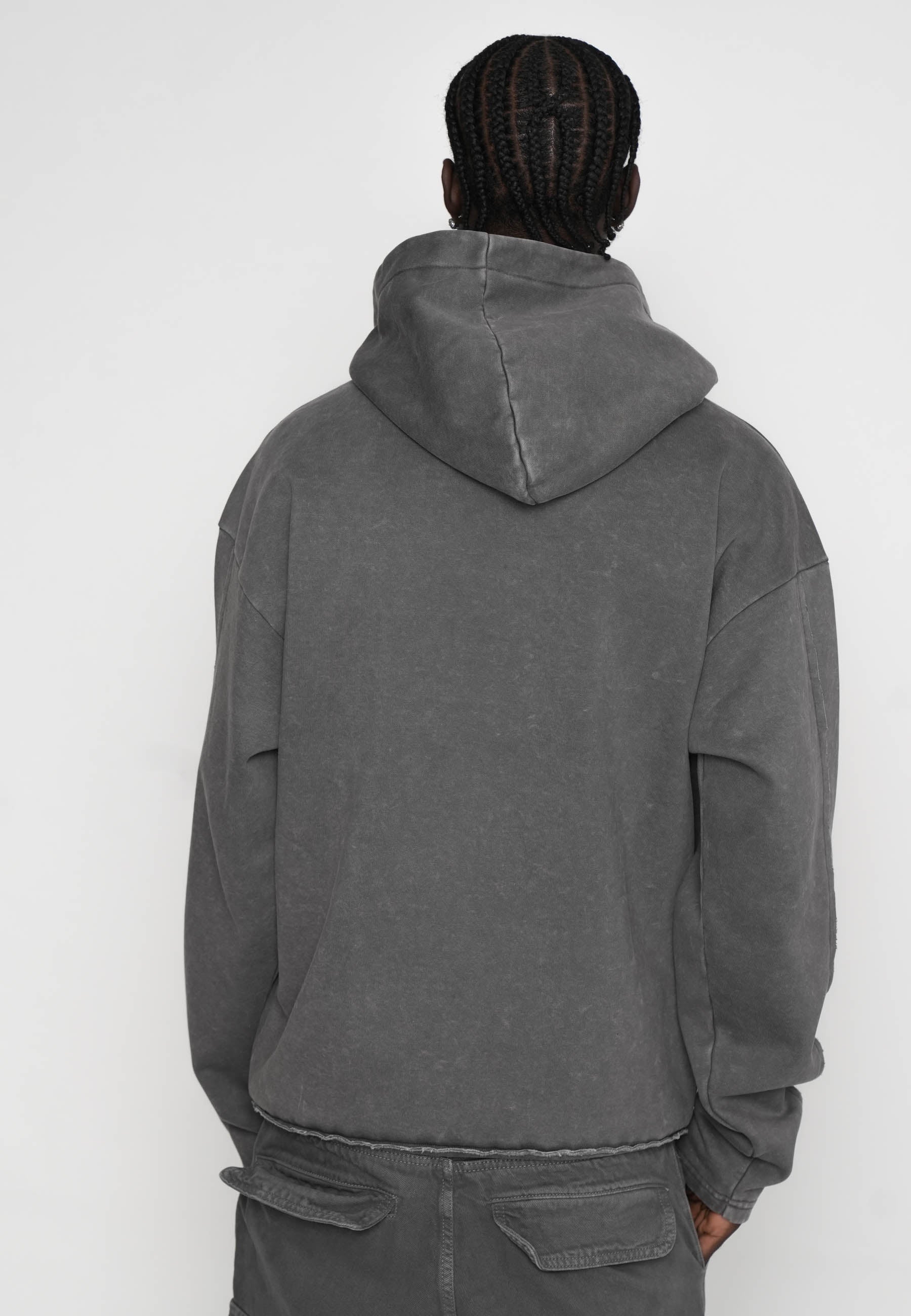 Oversize Hoodie CLANDESTINE Gargoyle Washed