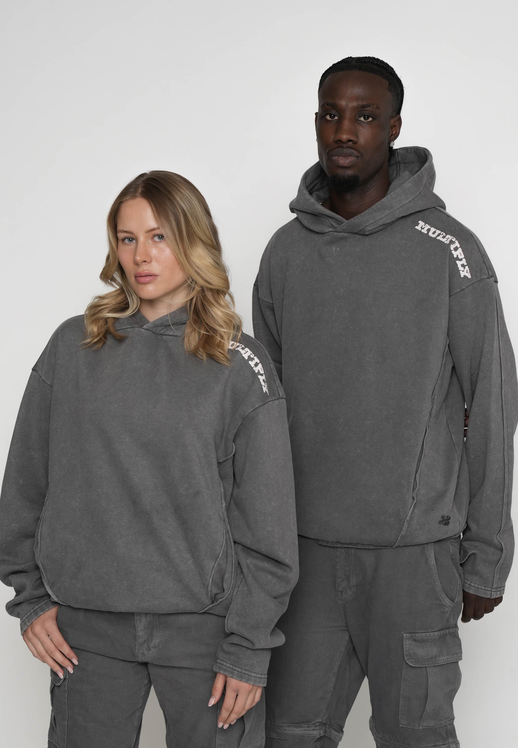 Oversize Hoodie CLANDESTINE Gargoyle Washed