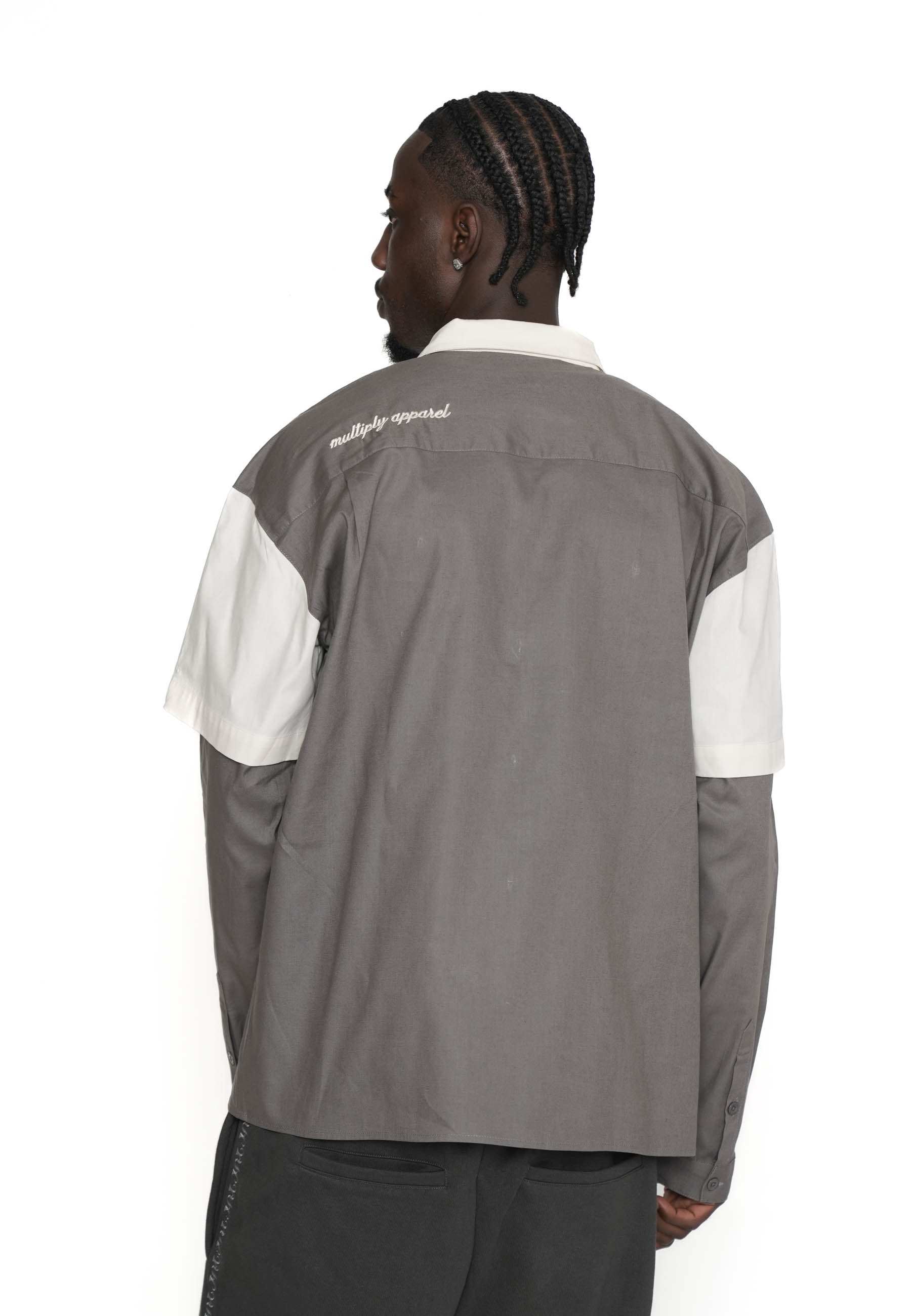 Paneled Shirt CONTRAST Gargoyle