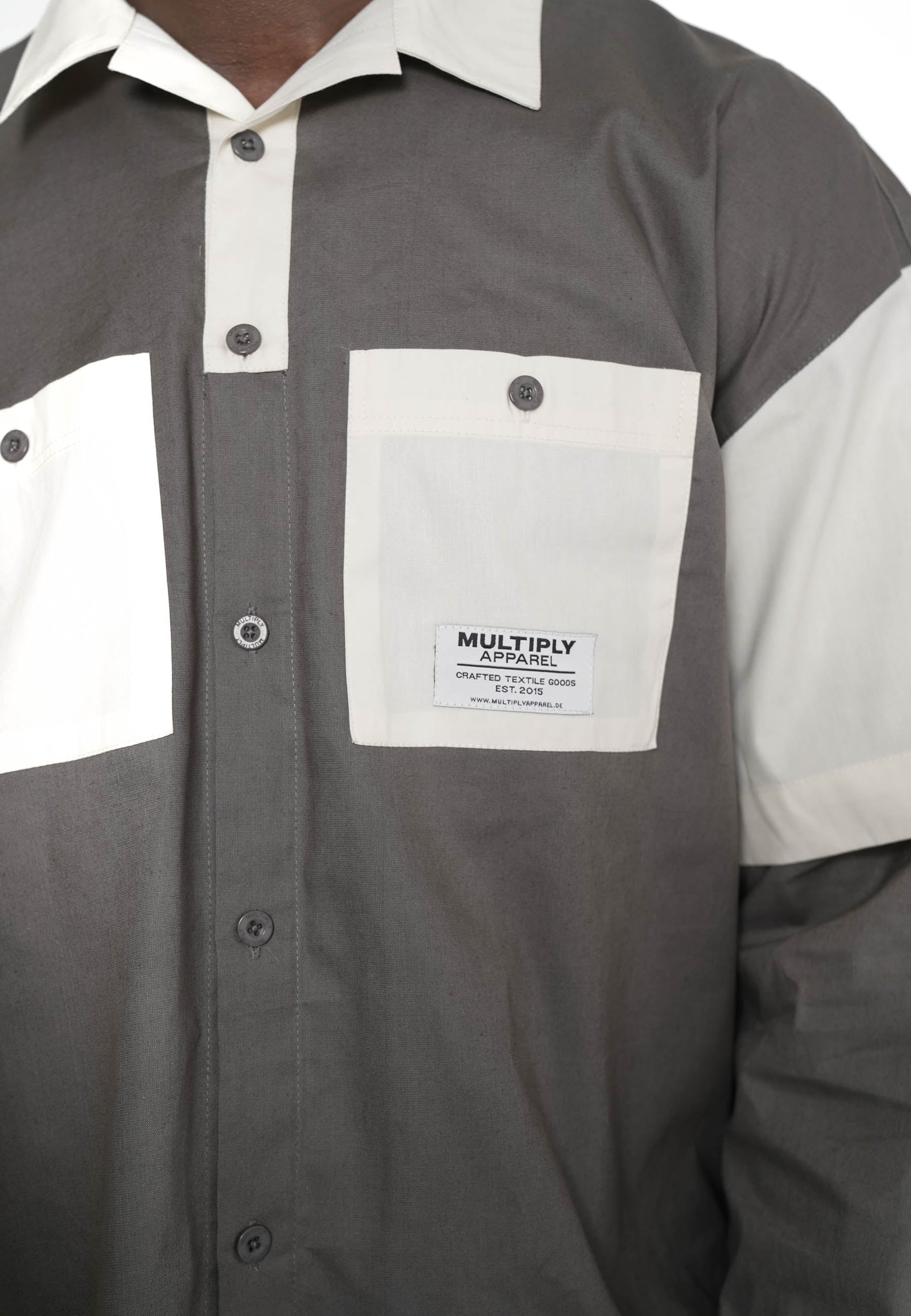 Paneled Shirt CONTRAST Gargoyle