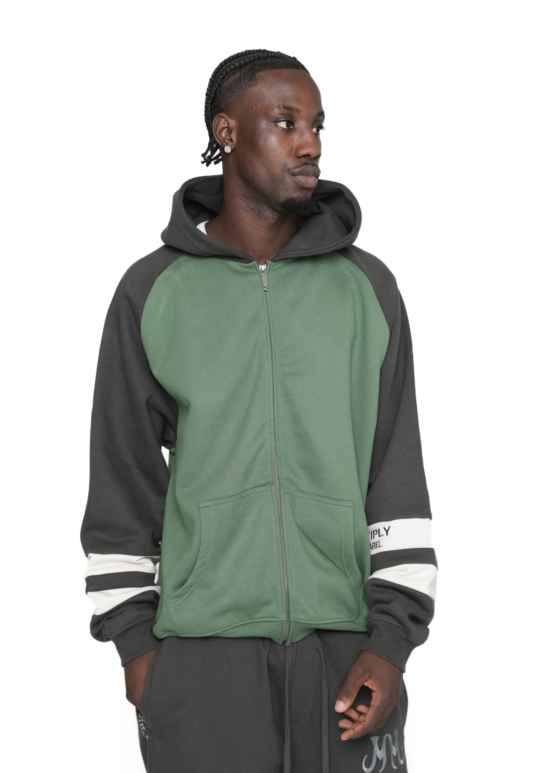 Oversize zip hoodie MULTIPLY Night Shadow
