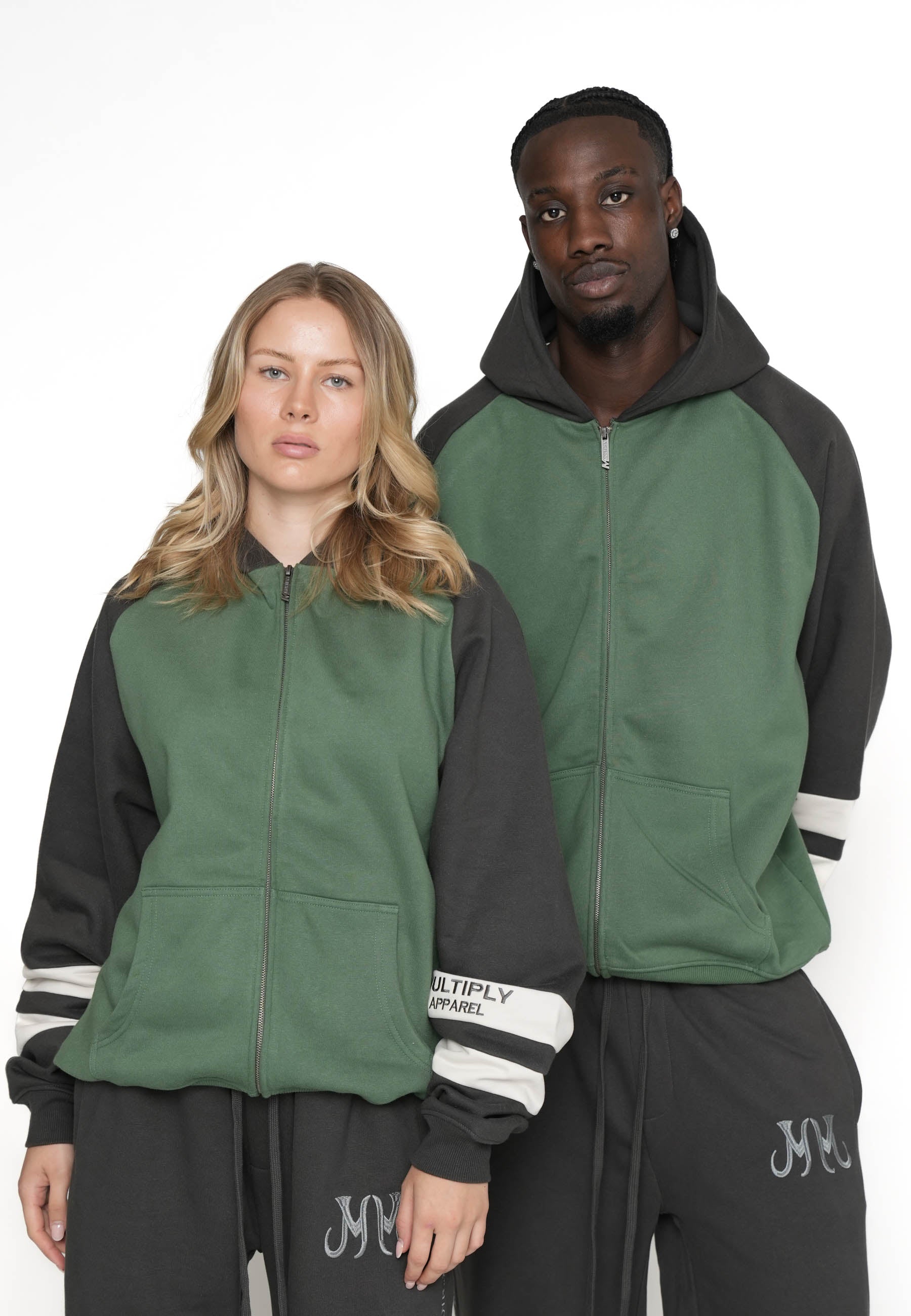 Oversize zip hoodie MULTIPLY Night Shadow