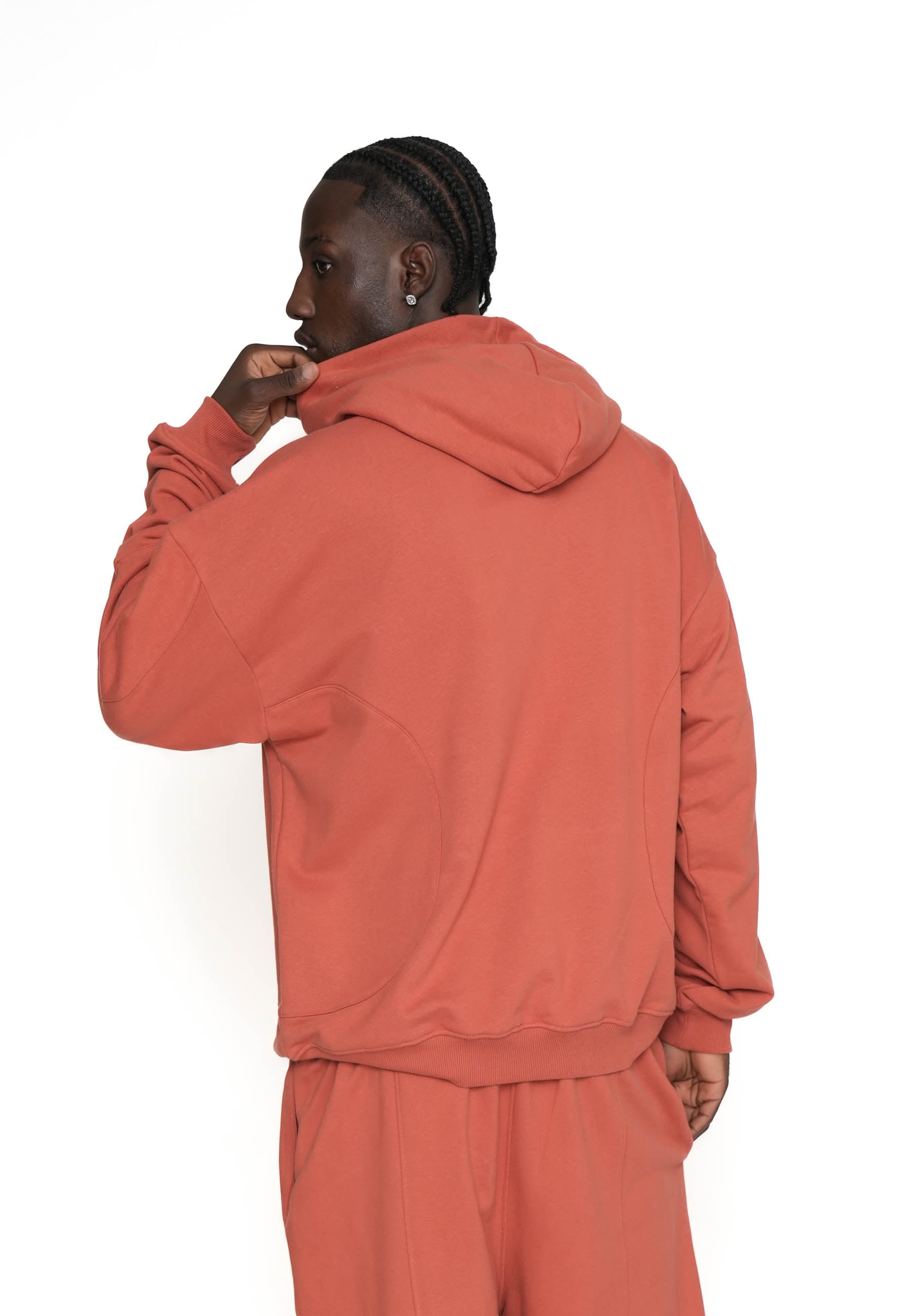 Oversize Hoodie CONTOURED Etruscan Red