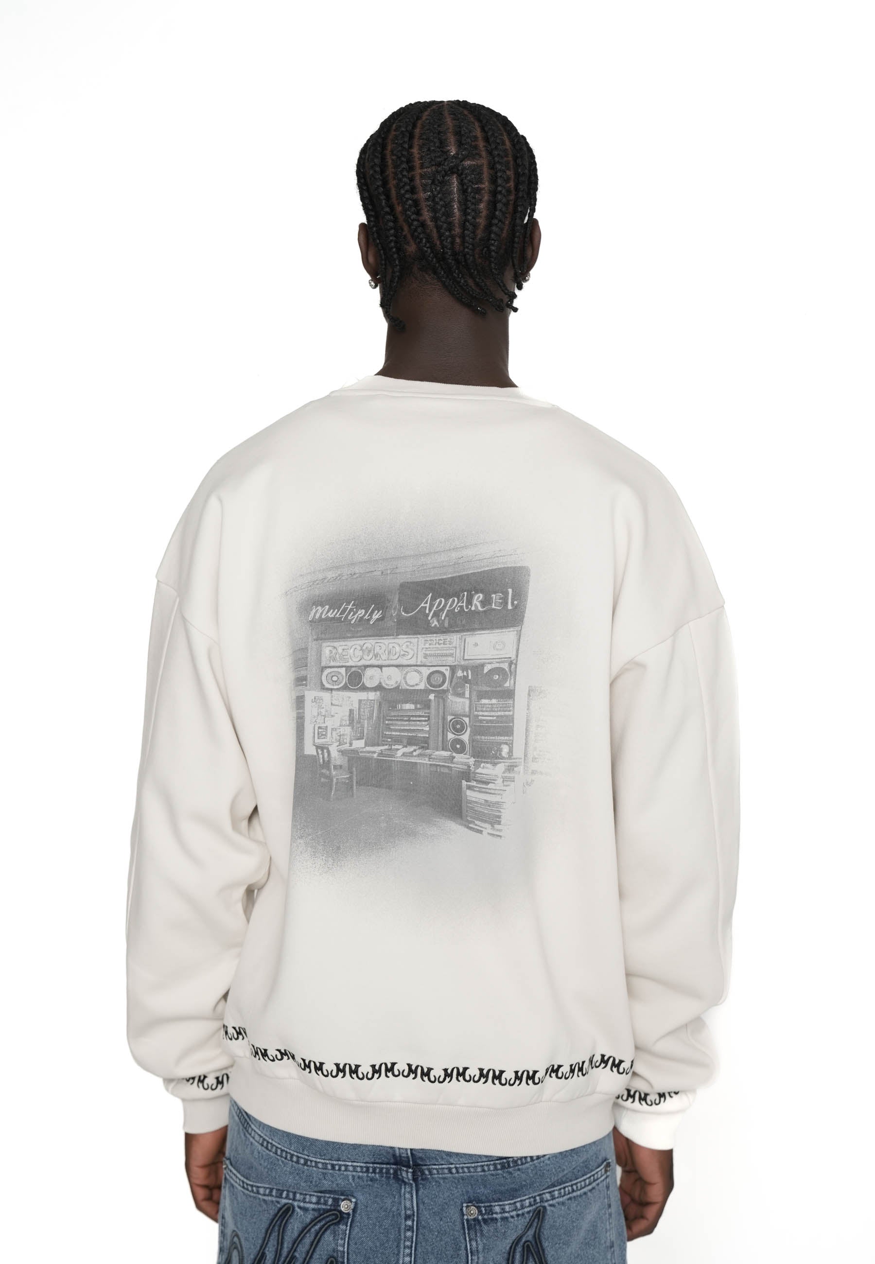 Oversize Sweatshirt RECORD SHOP Vasporous Gray