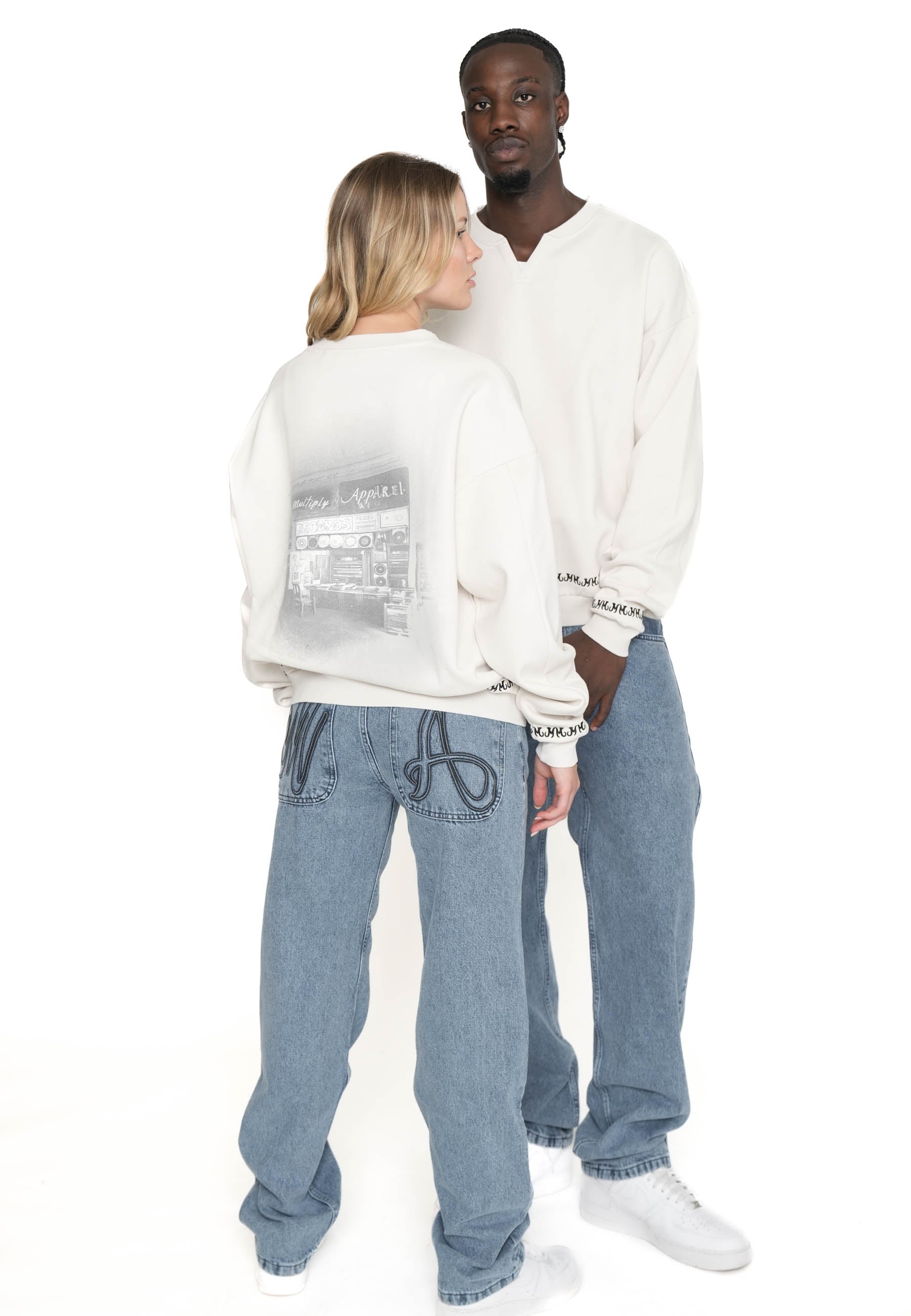 Oversize Sweatshirt RECORD SHOP Vasporous Gray