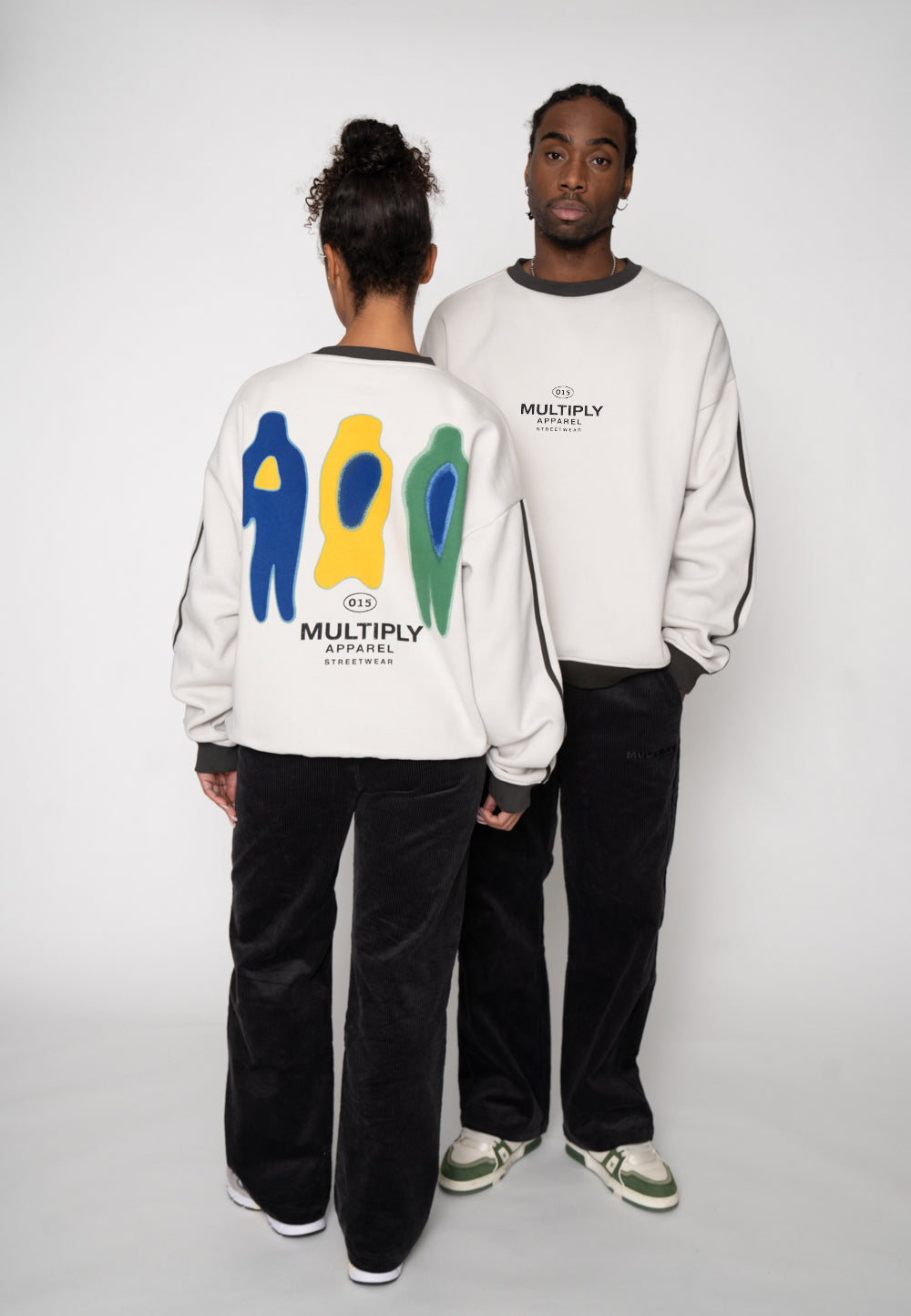 Oversized sweatshirt HEAT MAP Glacier Gray