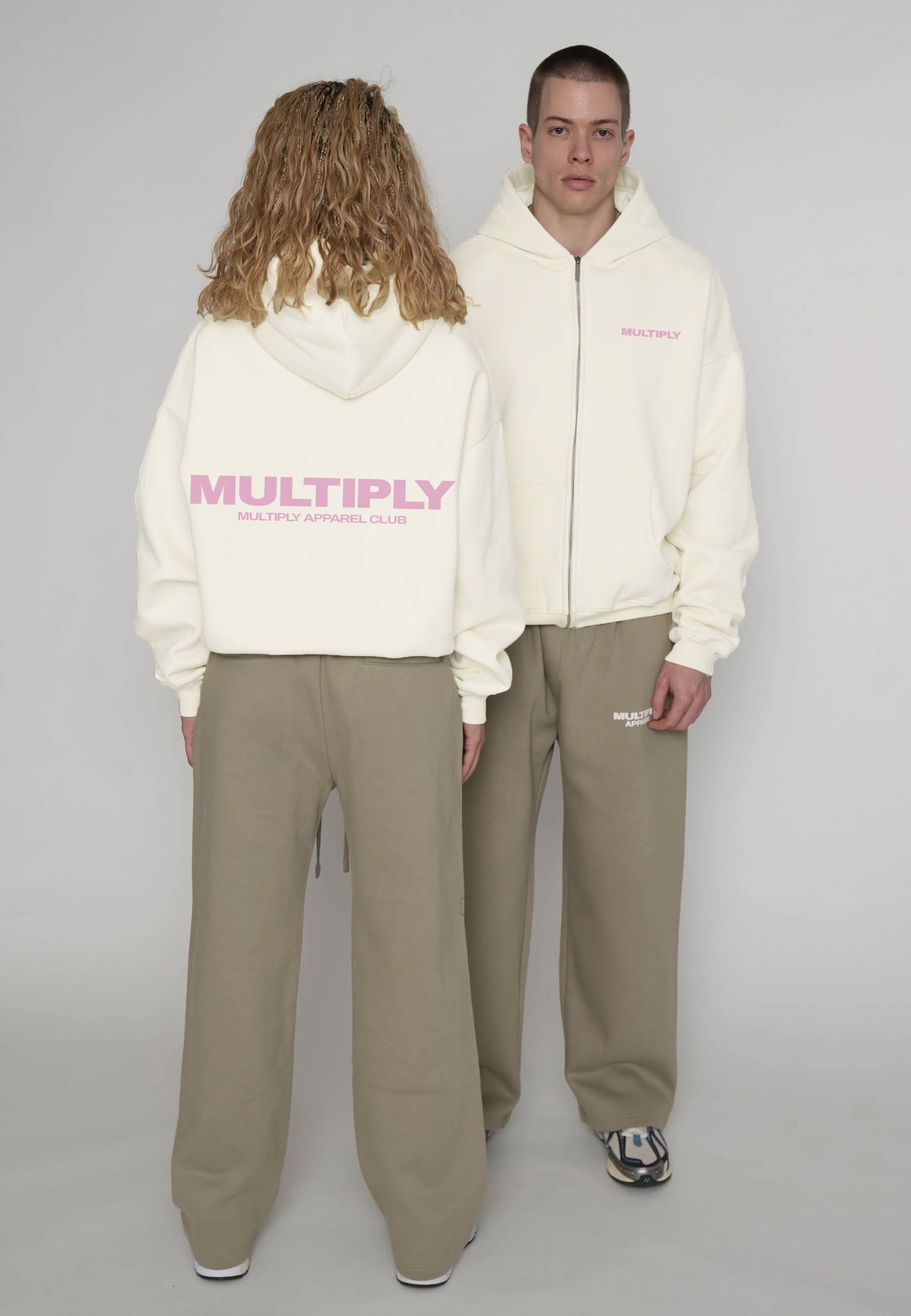 Oversize Zip Hoodie MULTIPLY Snow White