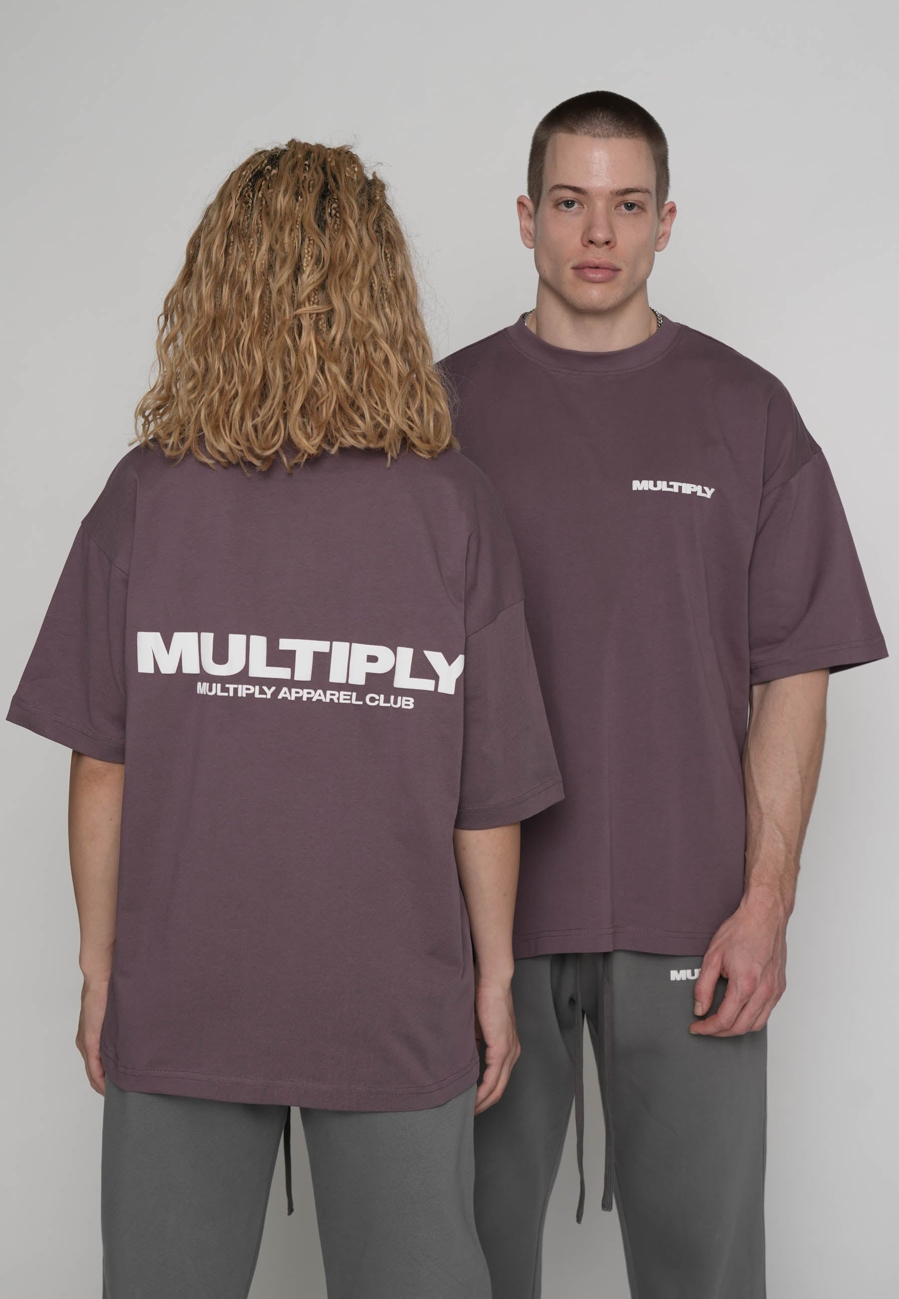 Oversize T-shirt MULTIPLY Black Plum