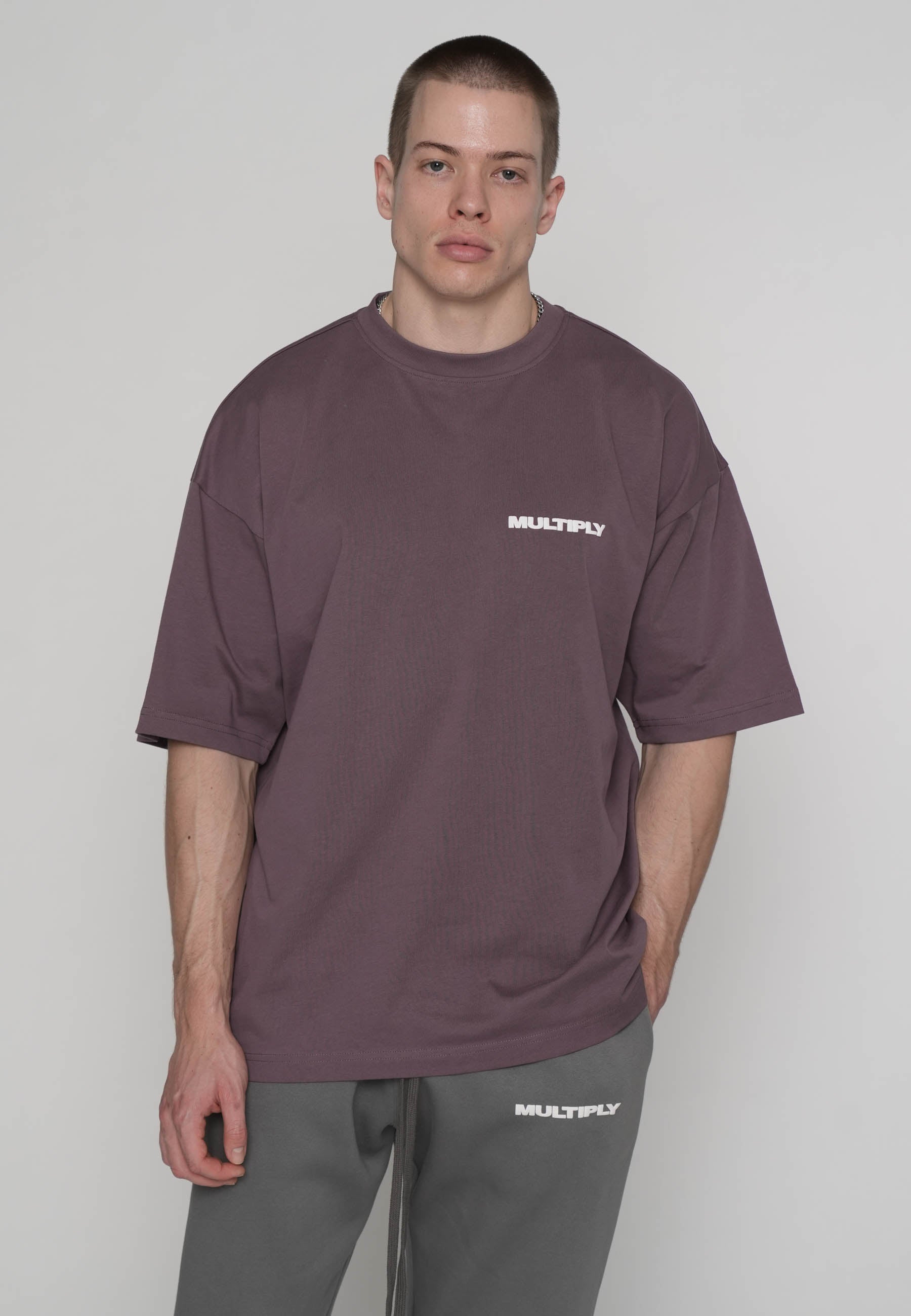 Oversize T-shirt MULTIPLY Black Plum