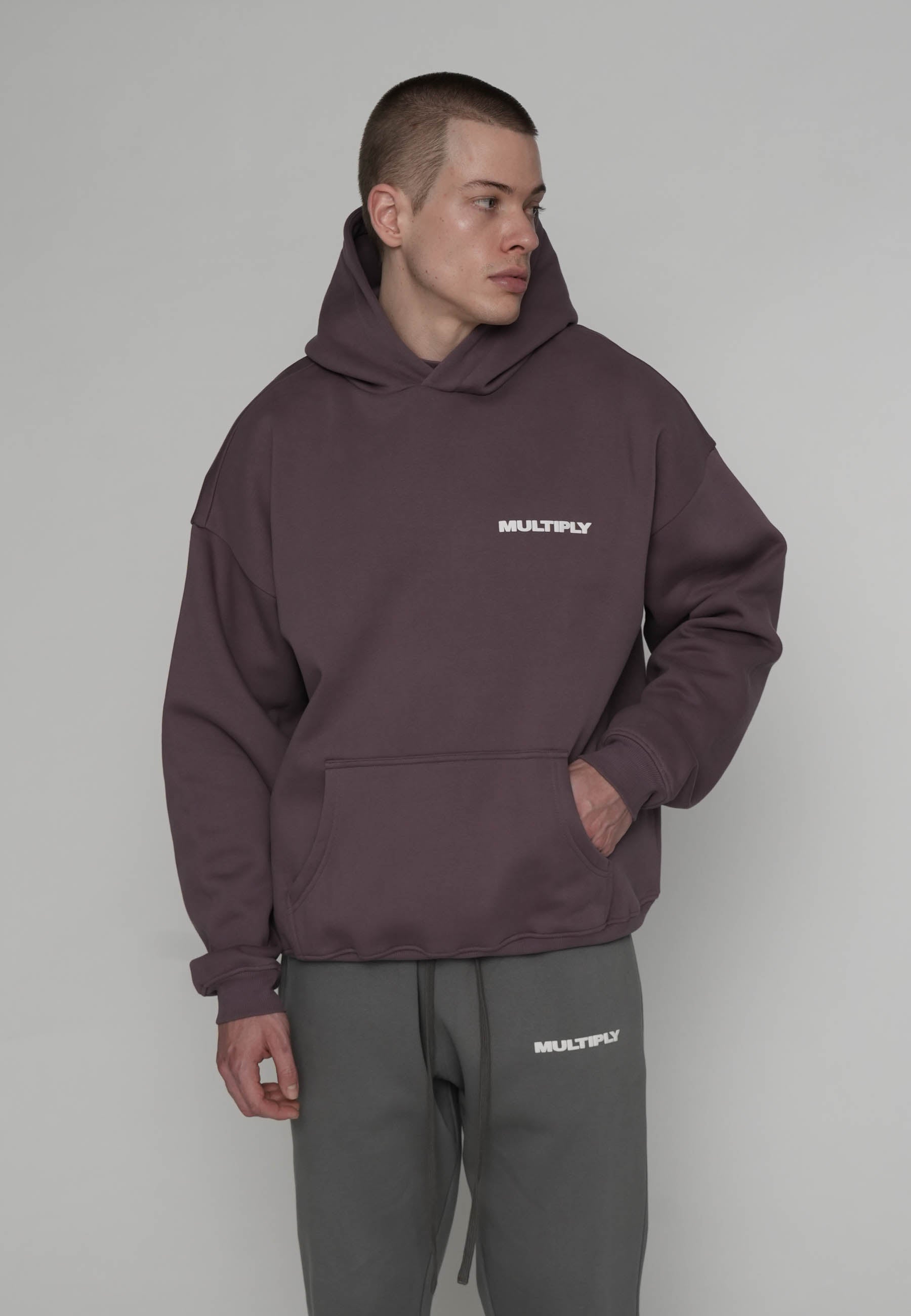Oversize Hoodie MULTIPLY Black Plum