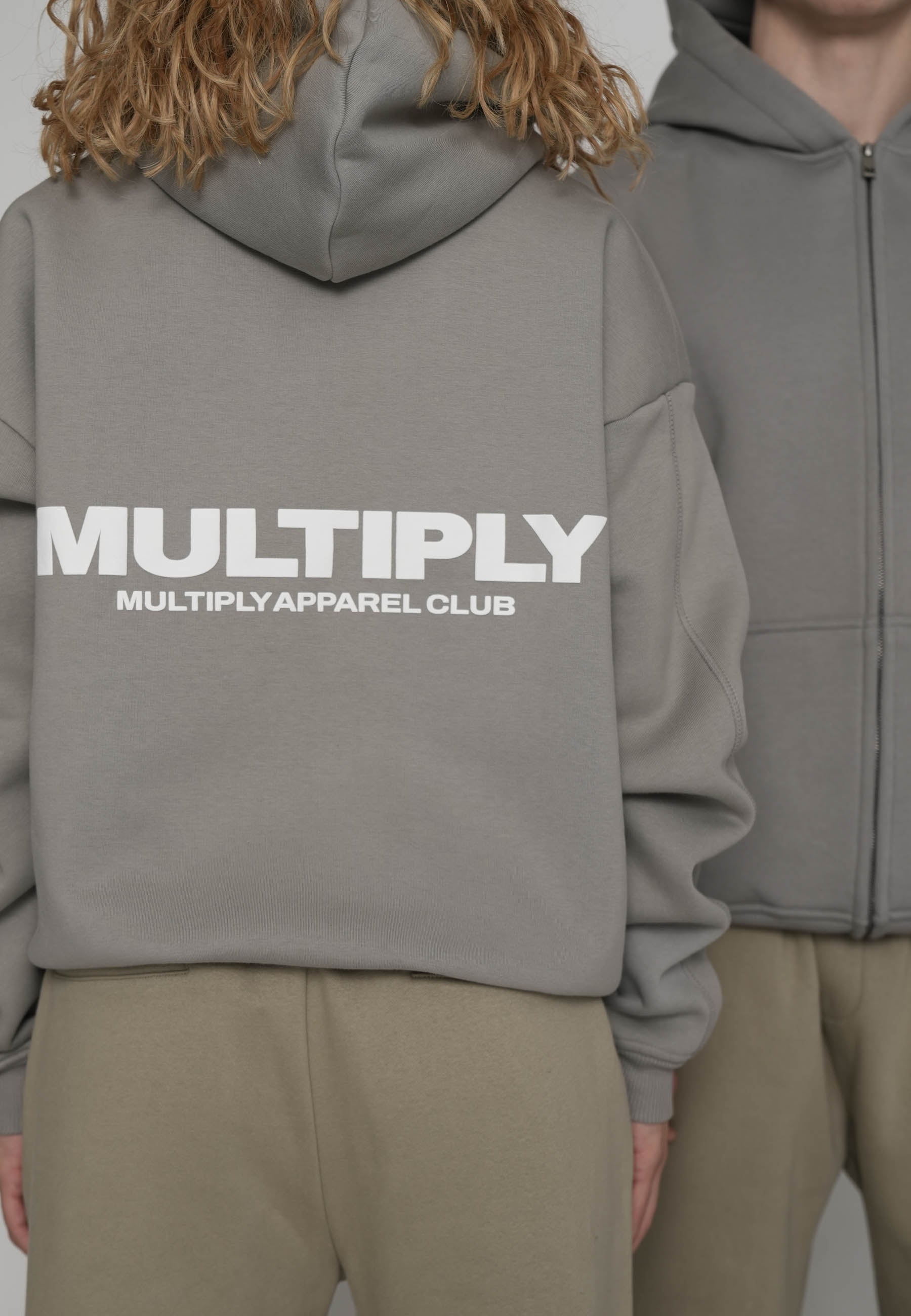 Oversize zip hoodie MULTIPLY Ultimate Grey