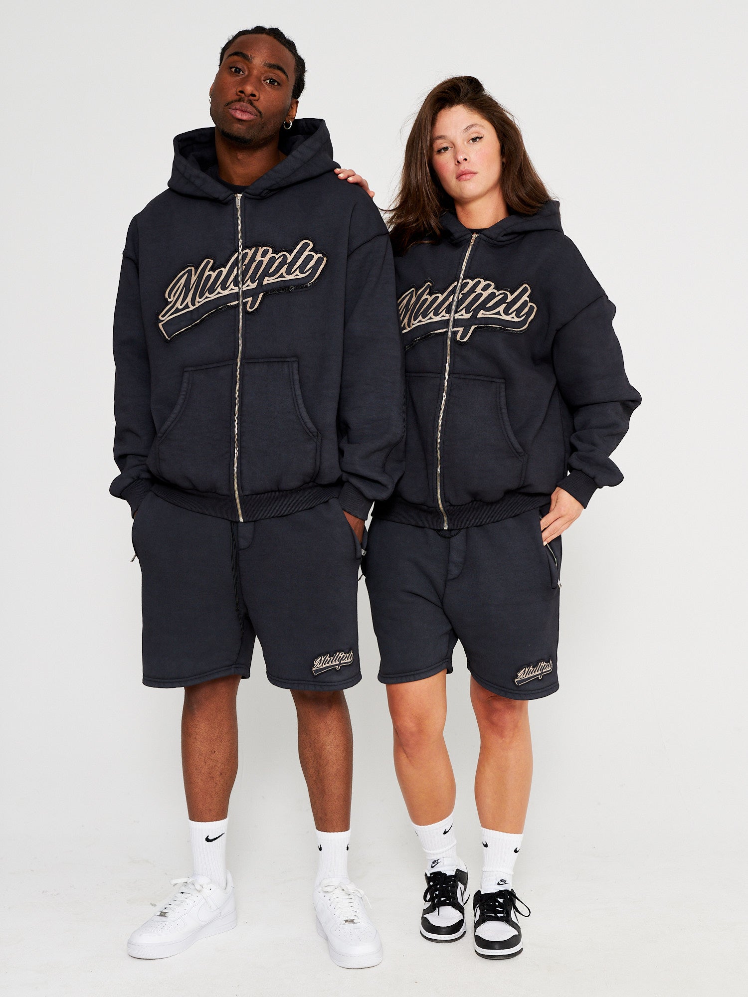 Oversize Zip Hoodie HIGHSCHOOL Black